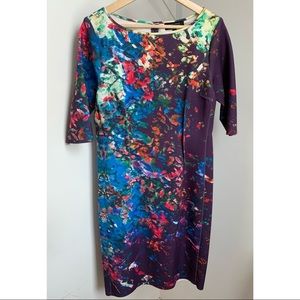 Rickie Freeman for Teri Jon • 12 • Scuba Floral Print Dress